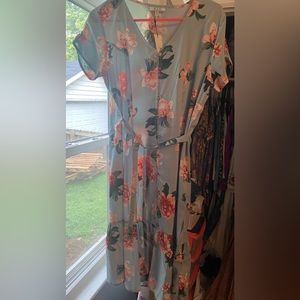 Floral midi length dress